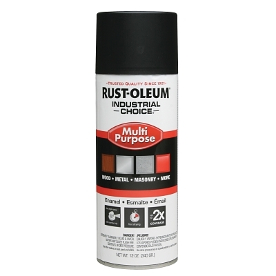 SEMI-FLAT BLACK IND.CHOICE PAINT 12OZ. F.WT.